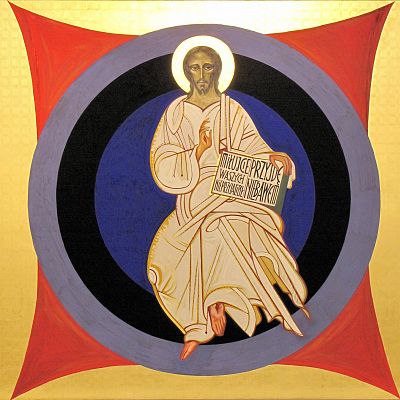 Chrystus Pantokratos ikona autorstwa Kiko Arguello