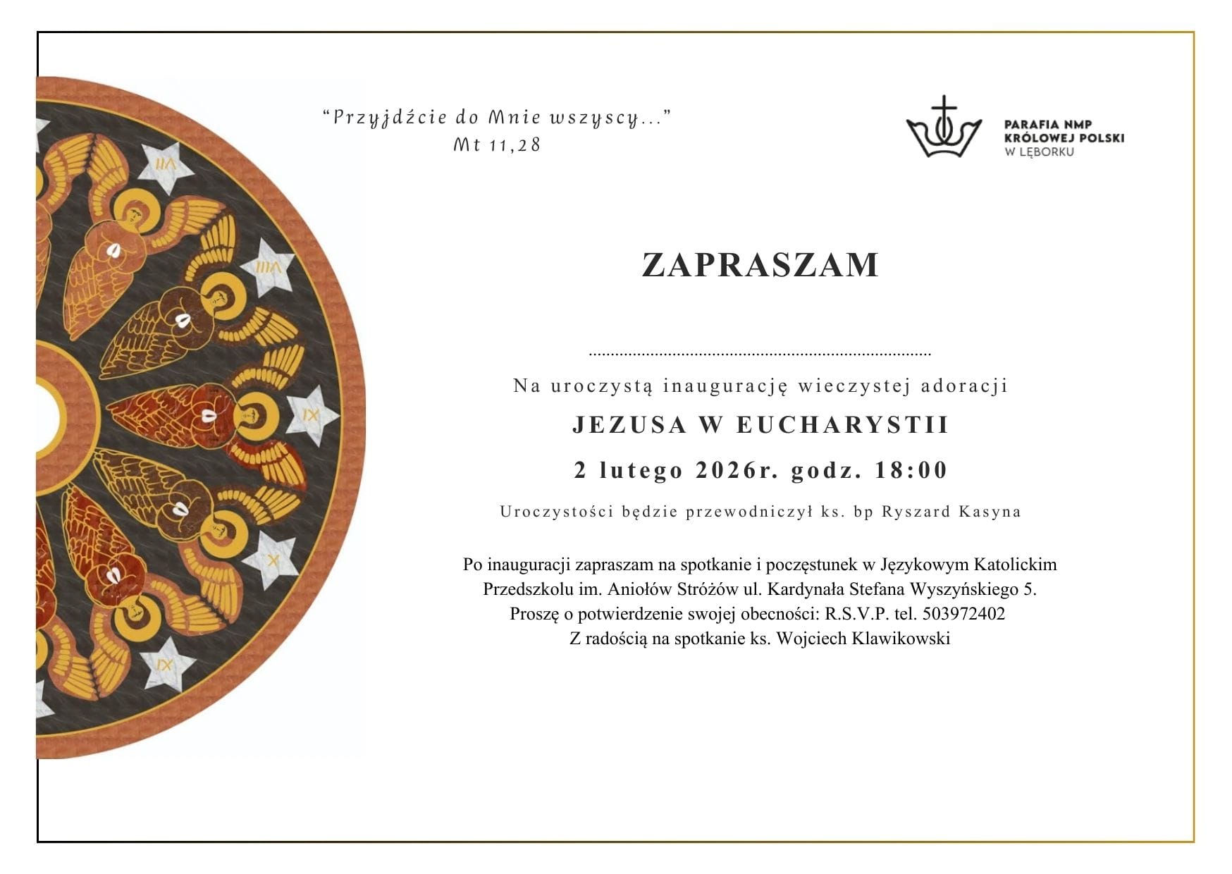 Zaproszenie Wieczysta Adoracja