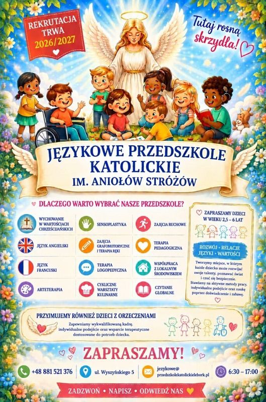 Plakat rekrutacja do przedszkola